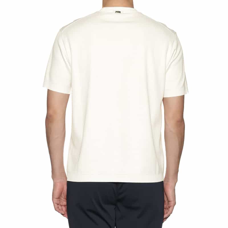 HERNO コットンニットプルオーバー WHITE