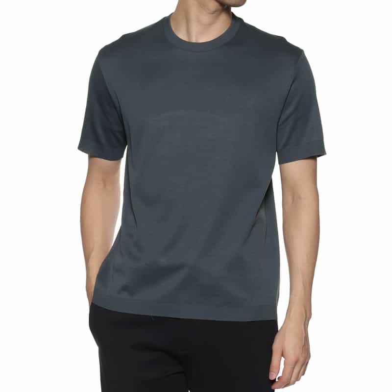 HERNO コットンニットプルオーバー NAVY