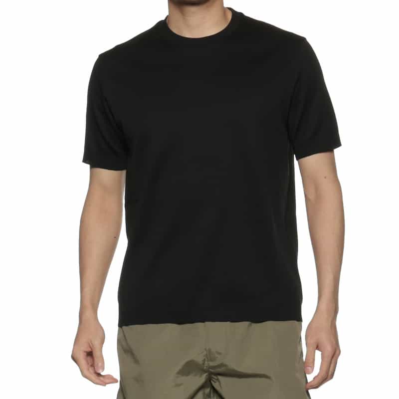 HERNO コットンニットプルオーバー BLACK