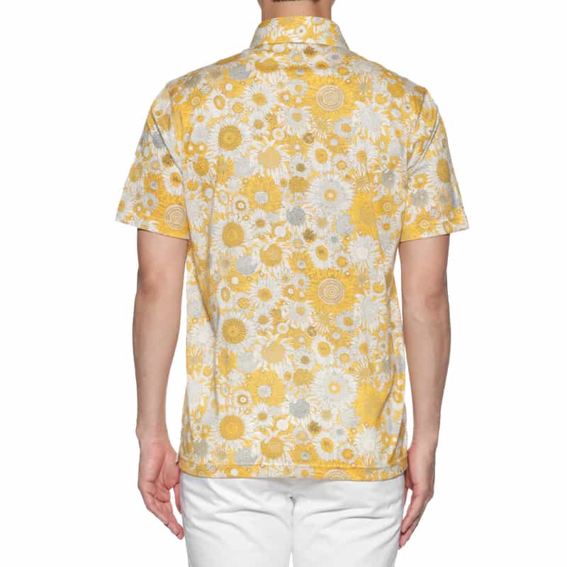 BARNEYS NEW YORK ハーフスリーブ リバティプリントシャツ YELLOW