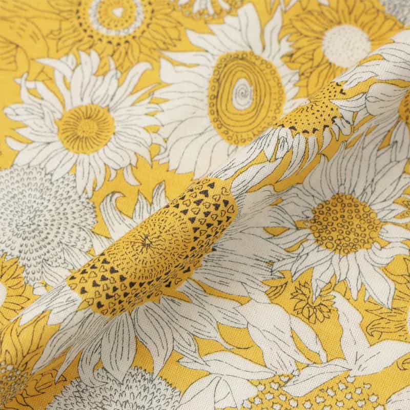 BARNEYS NEW YORK ハーフスリーブ リバティプリントシャツ YELLOW