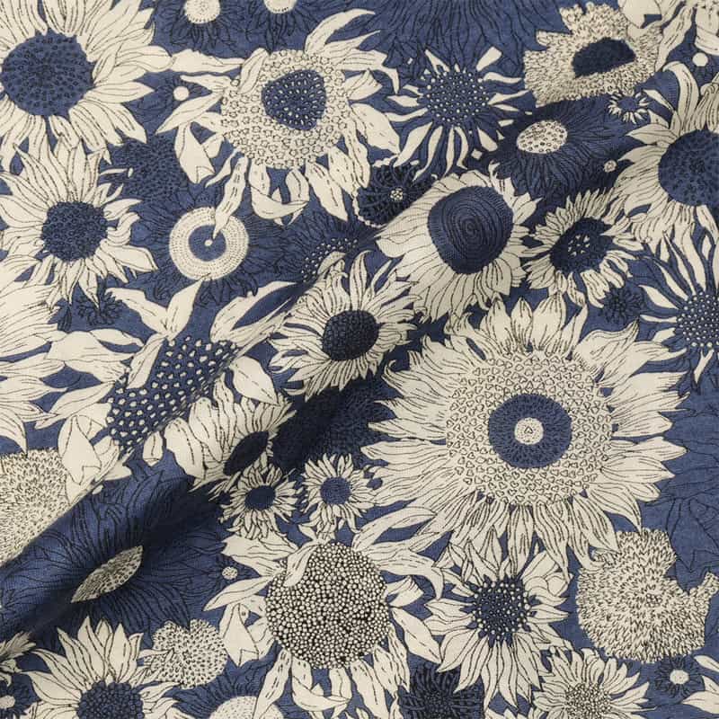 BARNEYS NEW YORK ハーフスリーブ リバティプリントシャツ NAVY