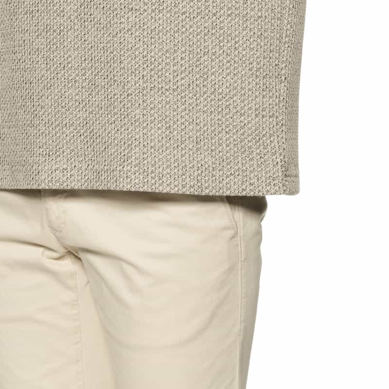 BARNEYS NEW YORK ローゲージ鹿の子素材クルーネックTシャツ BEIGE