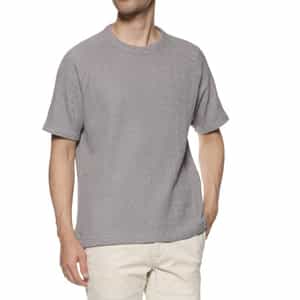 ローゲージ鹿の子素材クルーネックTシャツ