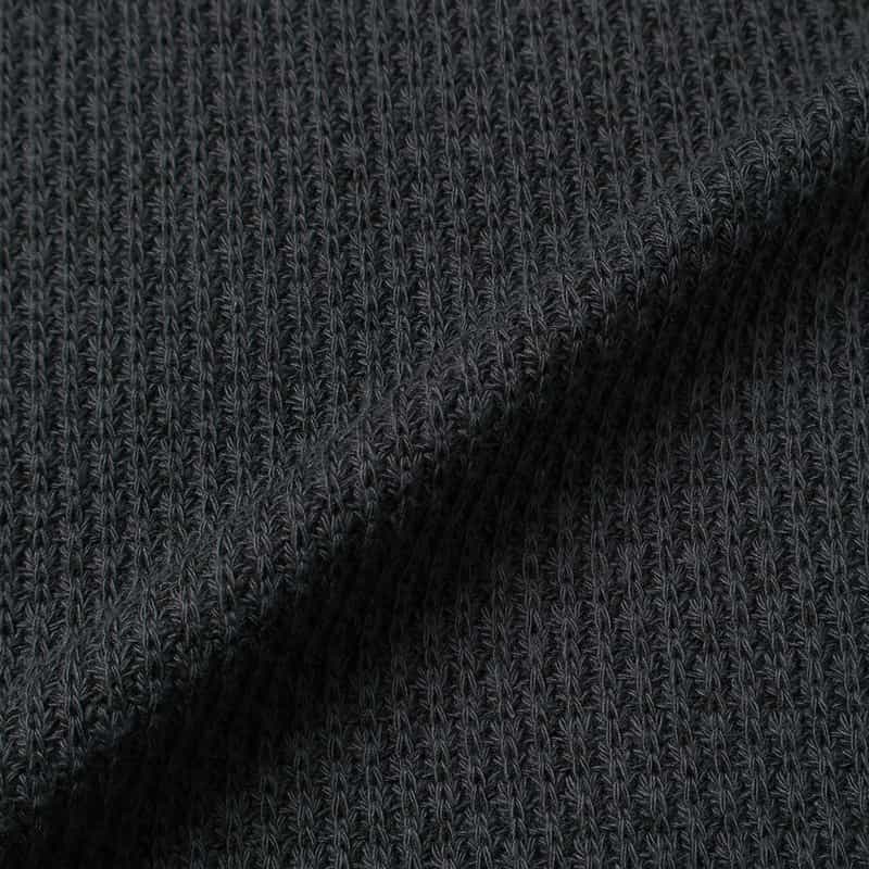 BARNEYS NEW YORK ローゲージ鹿の子素材クルーネックTシャツ DARK GRAY