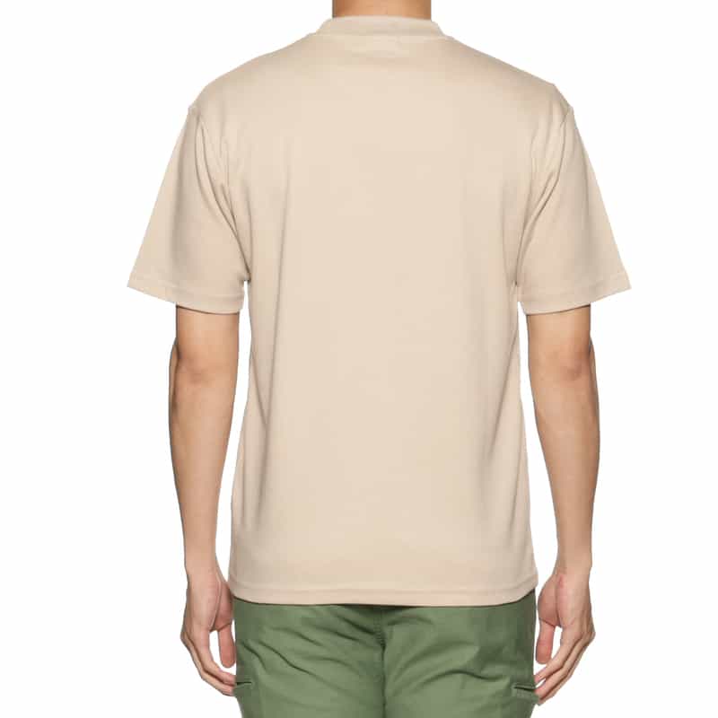 BARNEYS NEW YORK スムース素材スロープネック Tシャツ BEIGE