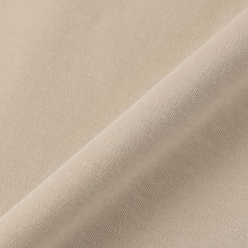 BARNEYS NEW YORK スムース素材スロープネック Tシャツ BEIGE