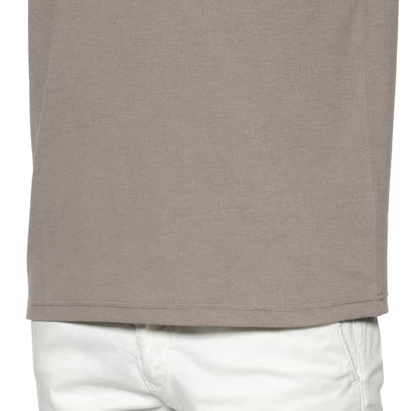 BARNEYS NEW YORK ストライプクレープ素材 ポケットTシャツ BEIGE