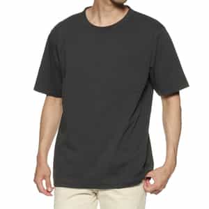 ストライプクレープ素材 ポケットTシャツ