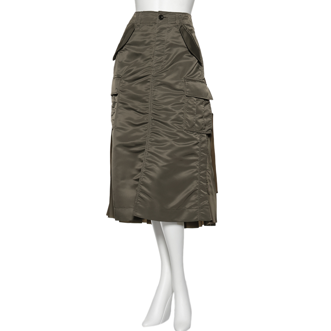 SACAI＜サカイ＞ナイロンツイル バックプリーツスカート