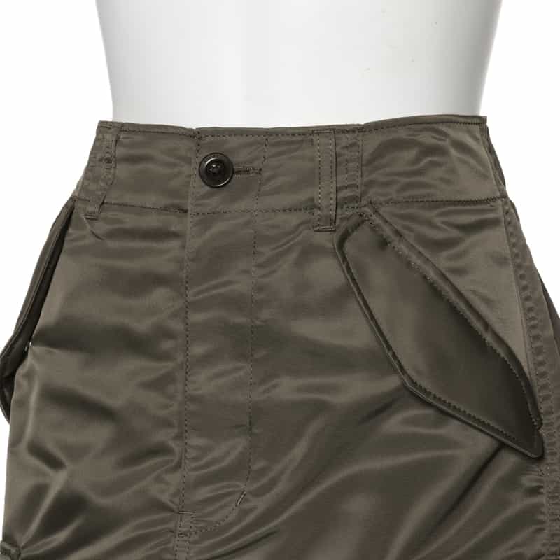 SACAI SACAI＜サカイ＞ナイロンツイル バックプリーツスカート TAUPE