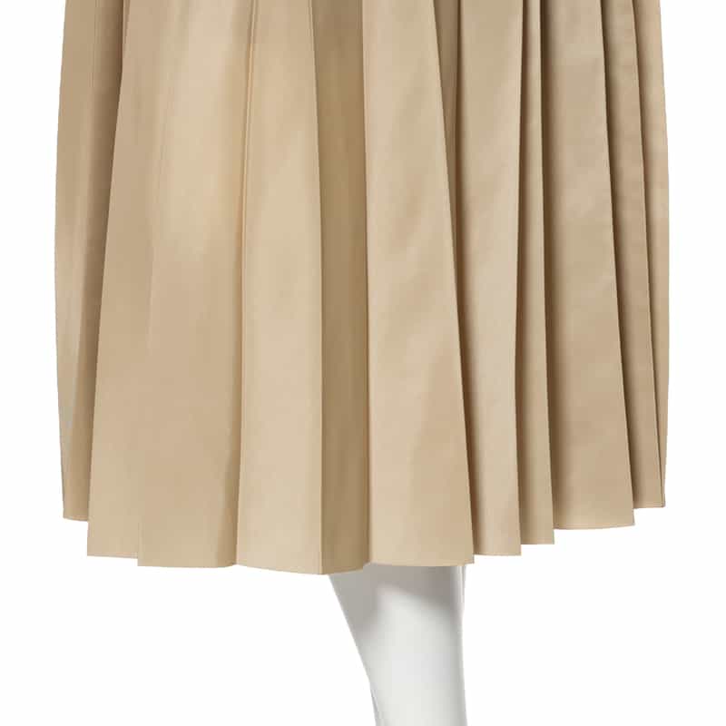 SACAI ナイロンツイル プリーツスカート BEIGE