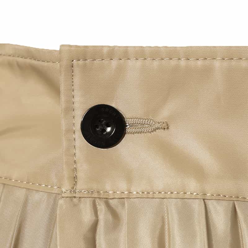 SACAI ナイロンツイル プリーツスカート BEIGE