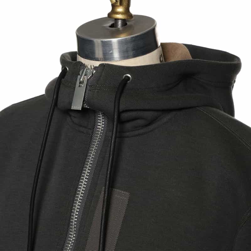 SACAI SACAI＜サカイ＞ スポンジスウェットジップアップフーディ DARK GRAY