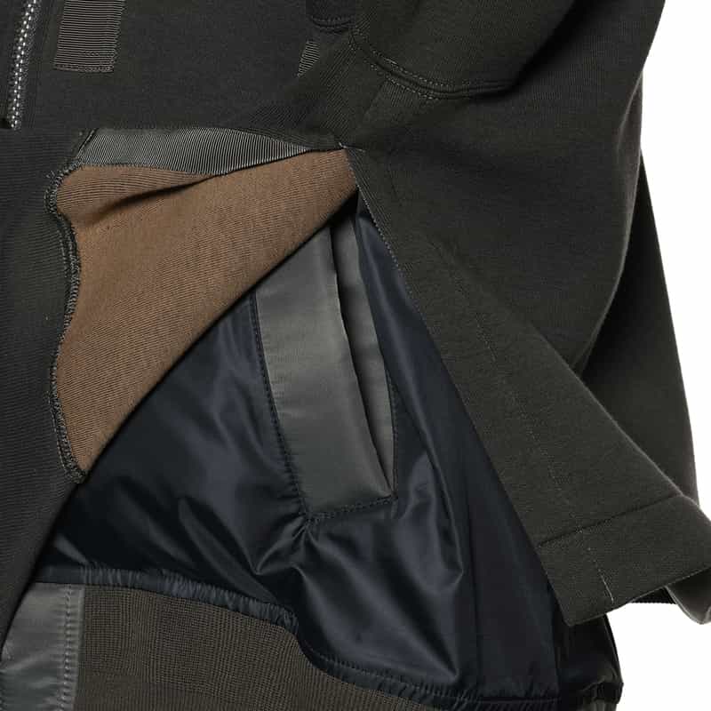 SACAI SACAI＜サカイ＞ スポンジスウェットジップアップフーディ DARK GRAY