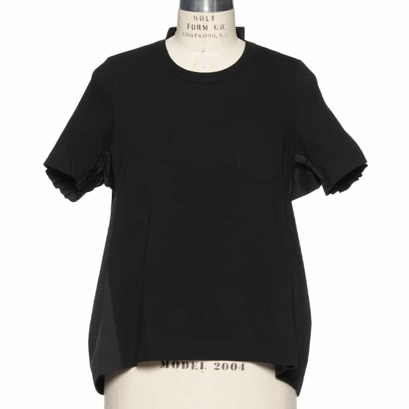 SACAI SACAI＜サカイ＞コンビネーション バックギャザーカットソー BLACK