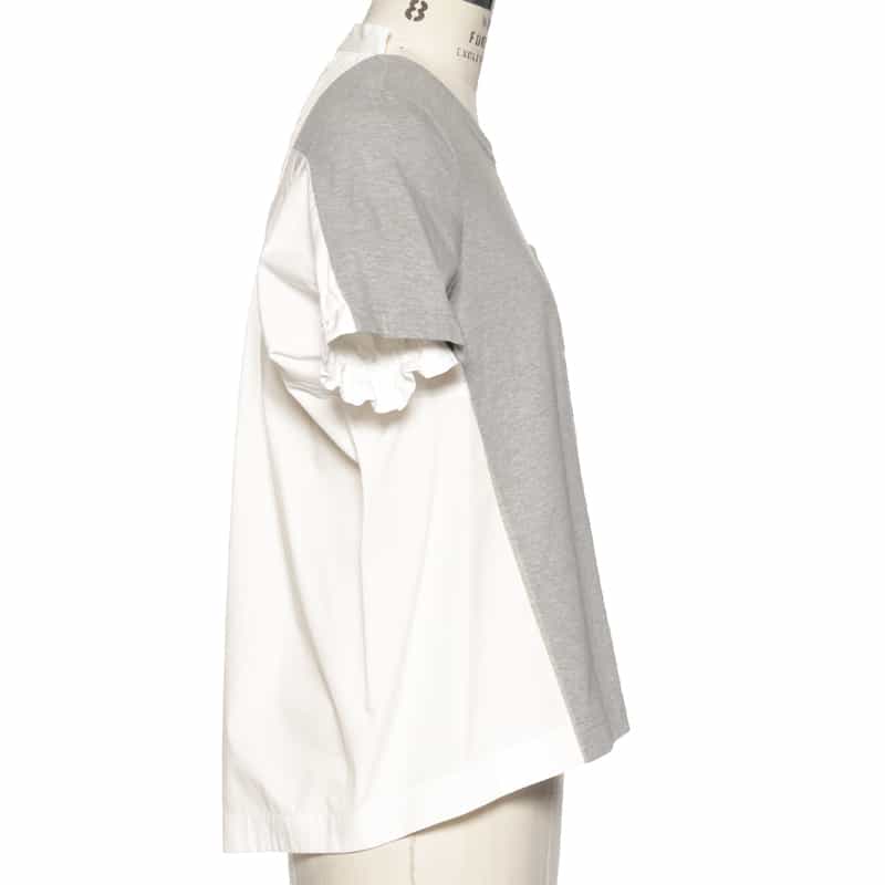 SACAI SACAI＜サカイ＞コンビネーション バックギャザーカットソー LT GRAY