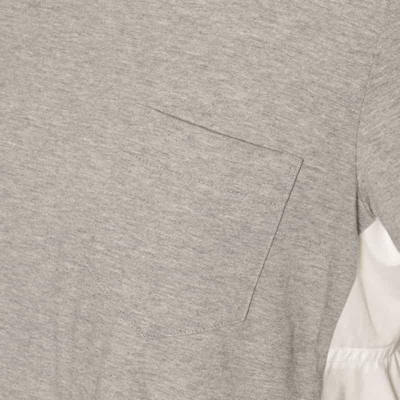 SACAI SACAI＜サカイ＞コンビネーション バックギャザーカットソー LT GRAY