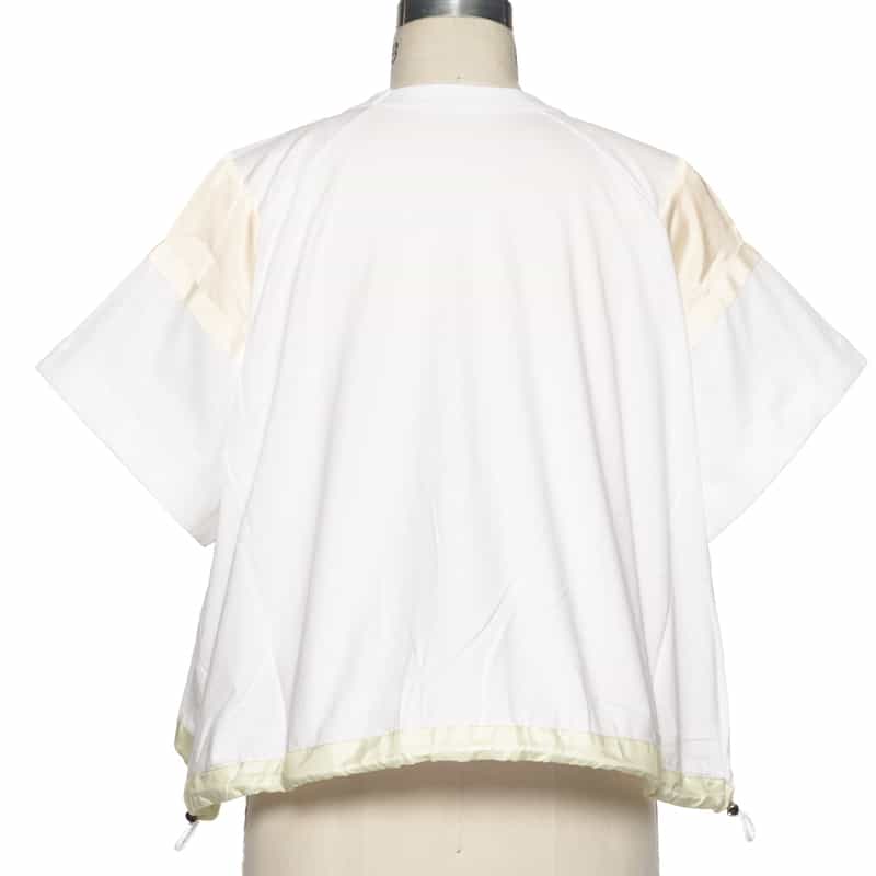 SACAI SACAI＜サカイ＞ドローコード付き コンビネーションカットソー WHITE