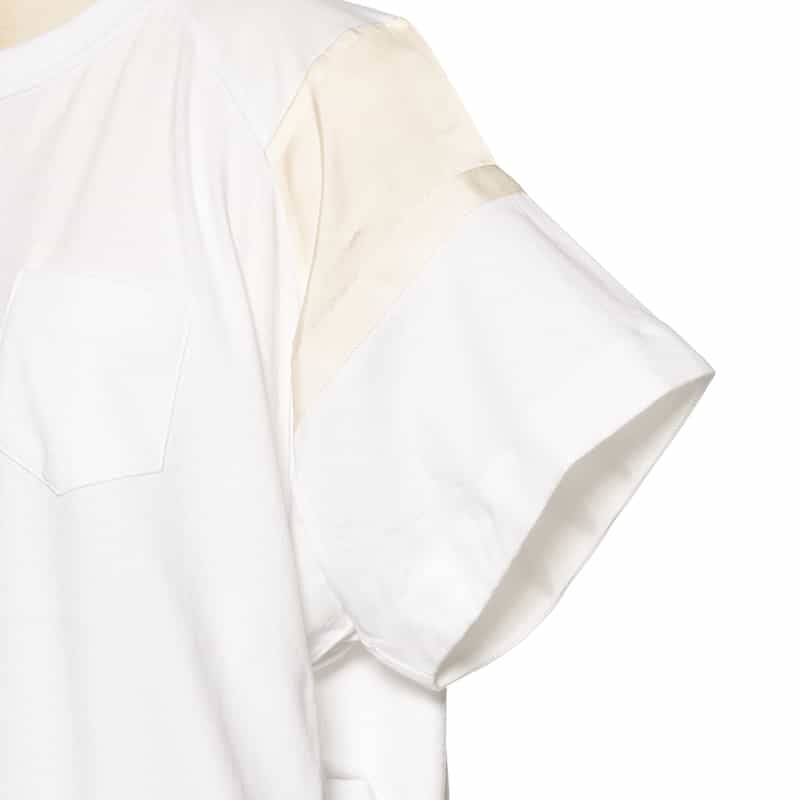 SACAI SACAI＜サカイ＞ドローコード付き コンビネーションカットソー WHITE