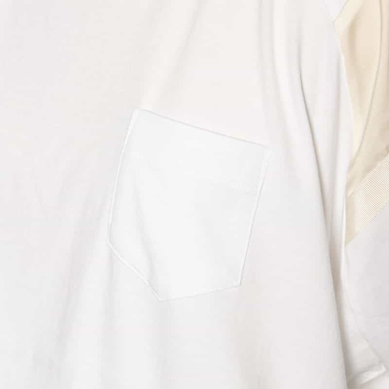 SACAI SACAI＜サカイ＞ドローコード付き コンビネーションカットソー WHITE