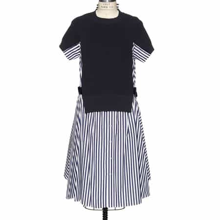 国内発送【sacai】コンビネーション ベルテッド ドレス コンビネーション ベルテッド ドレス（2235382）｜SACAI(サカイ