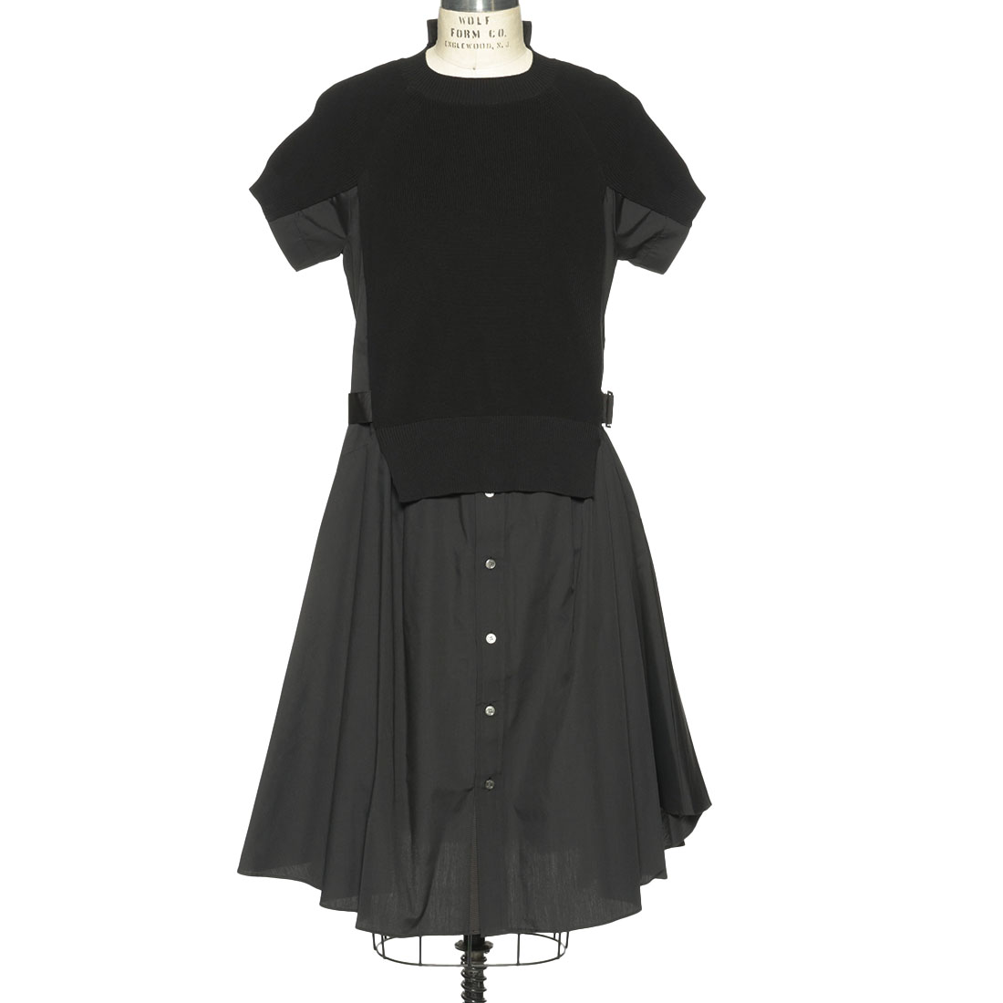 SACAI＜サカイ＞コンビネーション ベルテッド ドレス