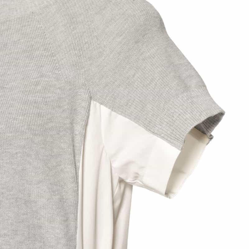 SACAI SACAI＜サカイ＞コンビネーション ベルテッド ドレス LT GRAY