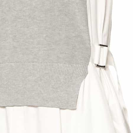 国内発送【sacai】コンビネーション ベルテッド ドレス SACAI＜サカイ＞コンビネーション ベルテッド ドレス（2235382