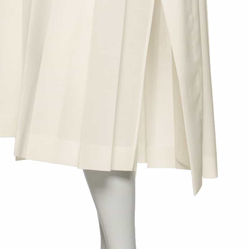 SACAI プリーツ スーチングスカート WHITE
