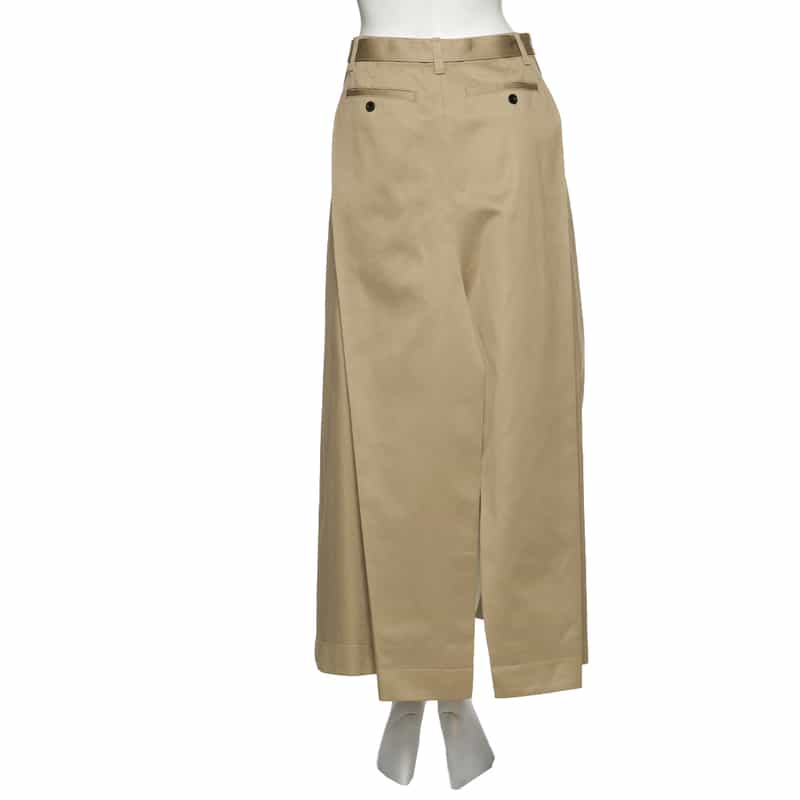 SACAI コットンチノ ストレートスカート BEIGE