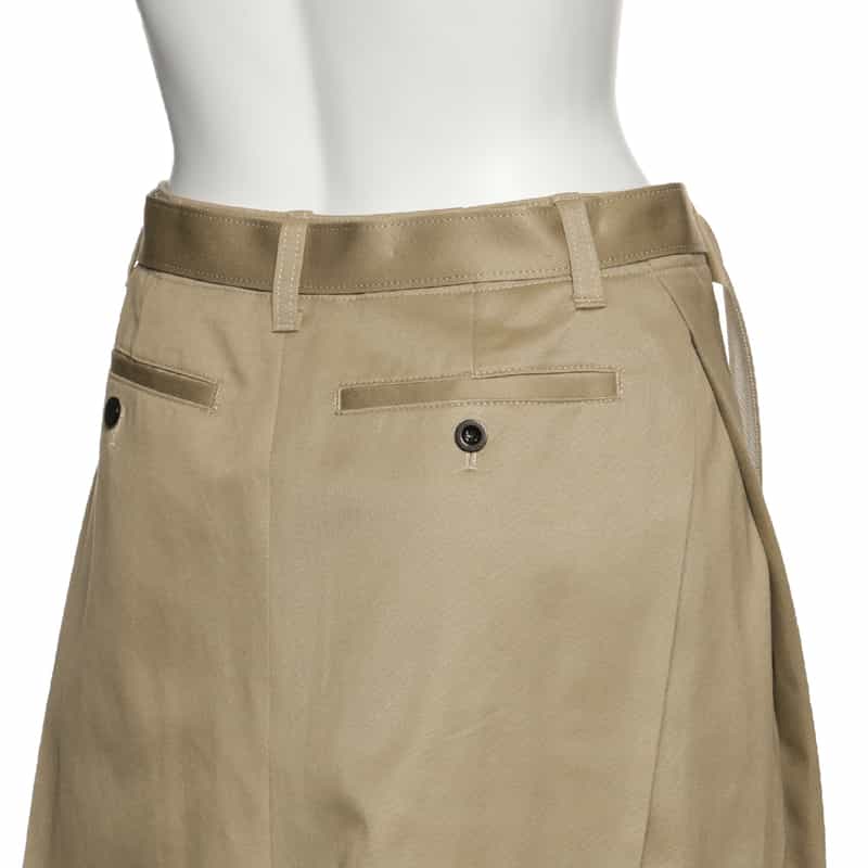 SACAI コットンチノ ストレートスカート BEIGE