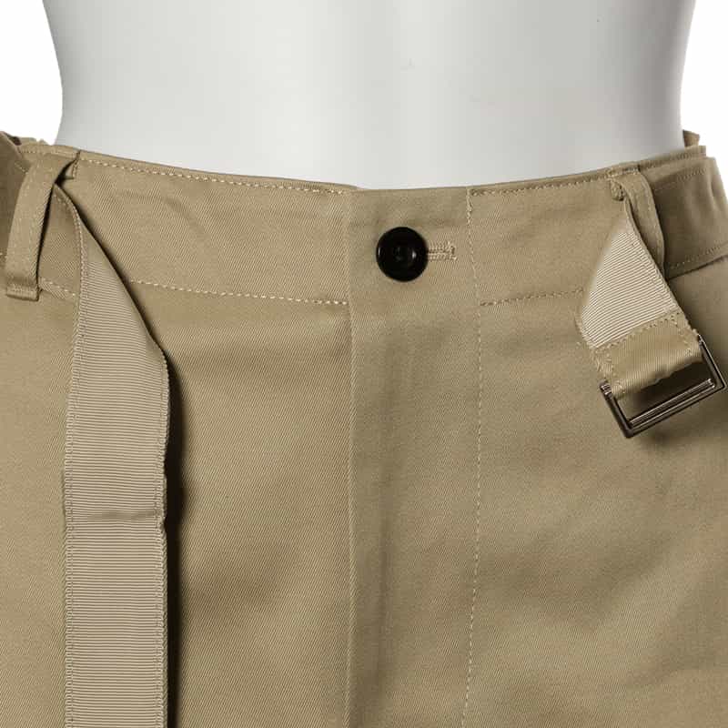 SACAI コットンチノ ストレートスカート BEIGE