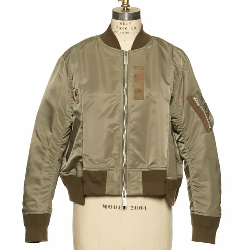 SACAI イレギュラーヘム ナイロンツイルブルゾン TAUPE