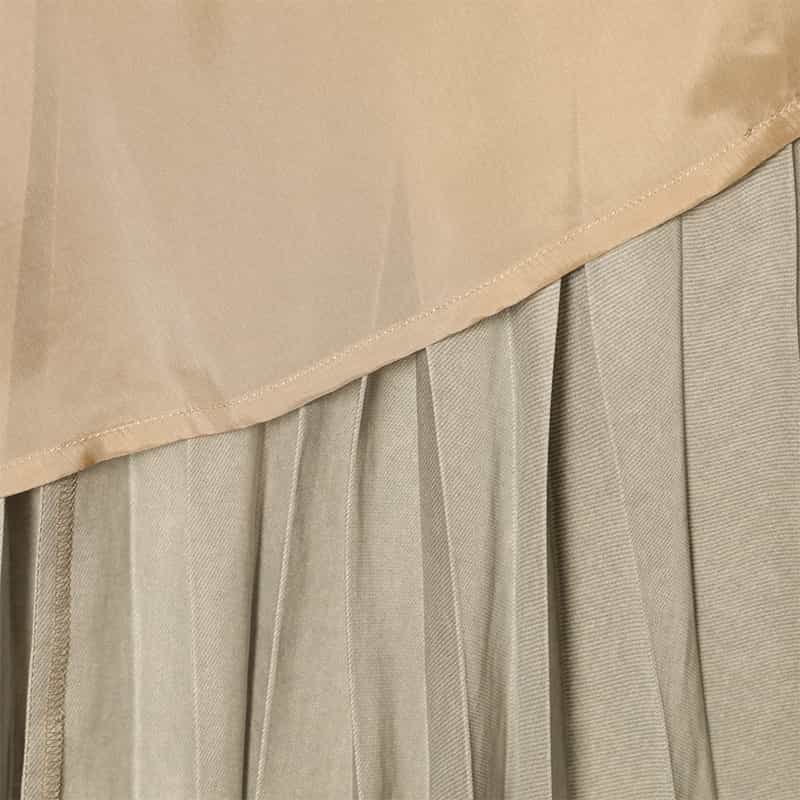 SACAI デニム プリーツスカート BEIGE