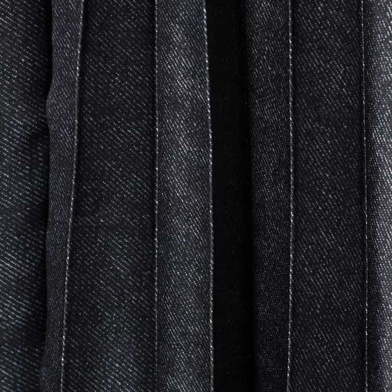 SACAI デニム プリーツスカート NAVY