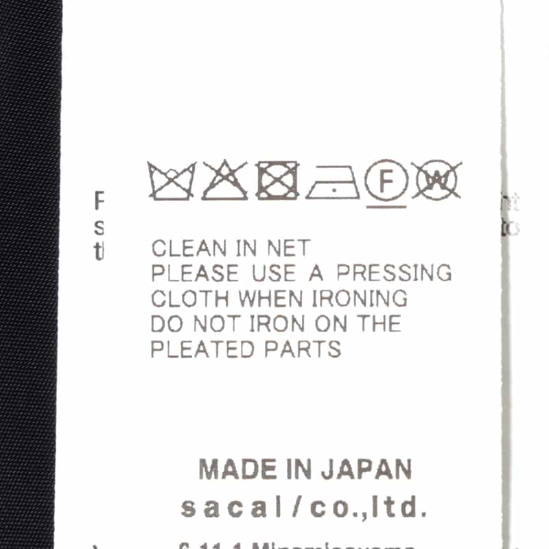 SACAI デニム プリーツスカート NAVY