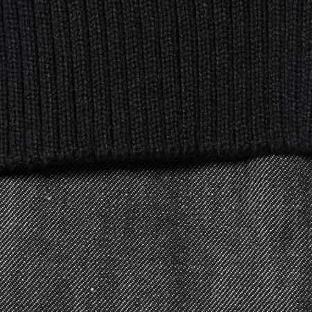 国内【sacai】コンビネーション パフスリーブニットプルオーバー コンビネーション パフスリーブニットプルオーバー（2235422