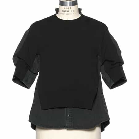 コンビネーション パフスリーブニットプルオーバー（2235422）｜SACAI 