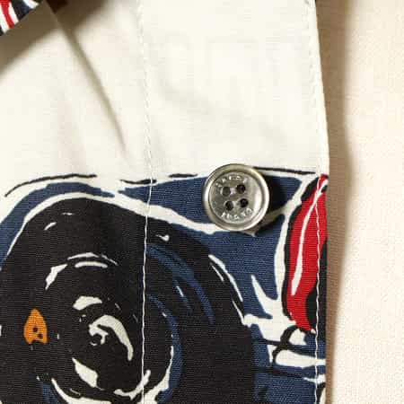 最終値下げ　sacai ストライプ　ドローコードシャツ　ネイビー sacai(サカイ) DRAWSTRING STRIPE SHIRT ドローストリング