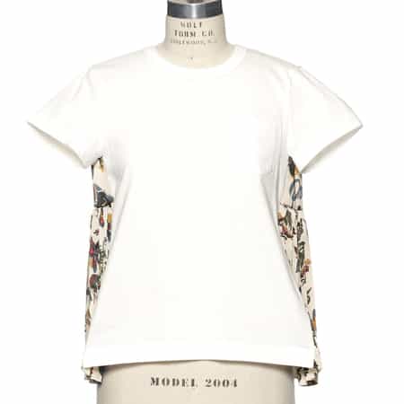 コンビネーション バックプリーツカットソー（2235429）｜SACAI