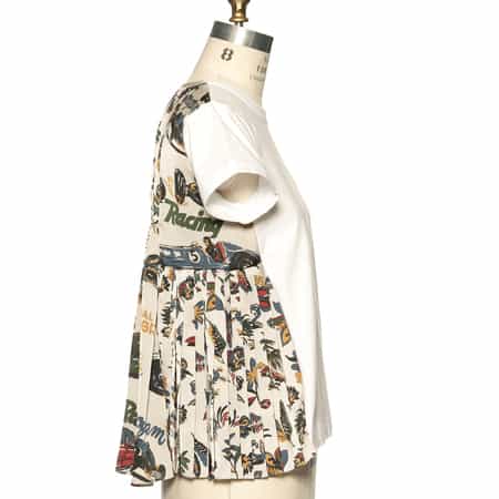 国内発送【sacai】コンビネーション バックプリーツカットソー コンビネーション バックプリーツカットソー（2240362）｜SACAI