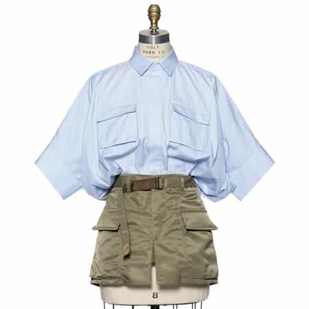 送料関税込★sacai★スポンジジャージーとツイルのミニドレス 送料込/関税込□sacai□スポンジジャージーとツイルミニドレス