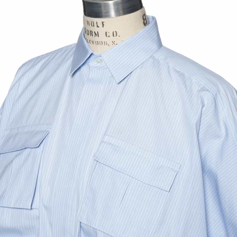 SACAI コンビネーション ミニドレス LIGHT BLUE