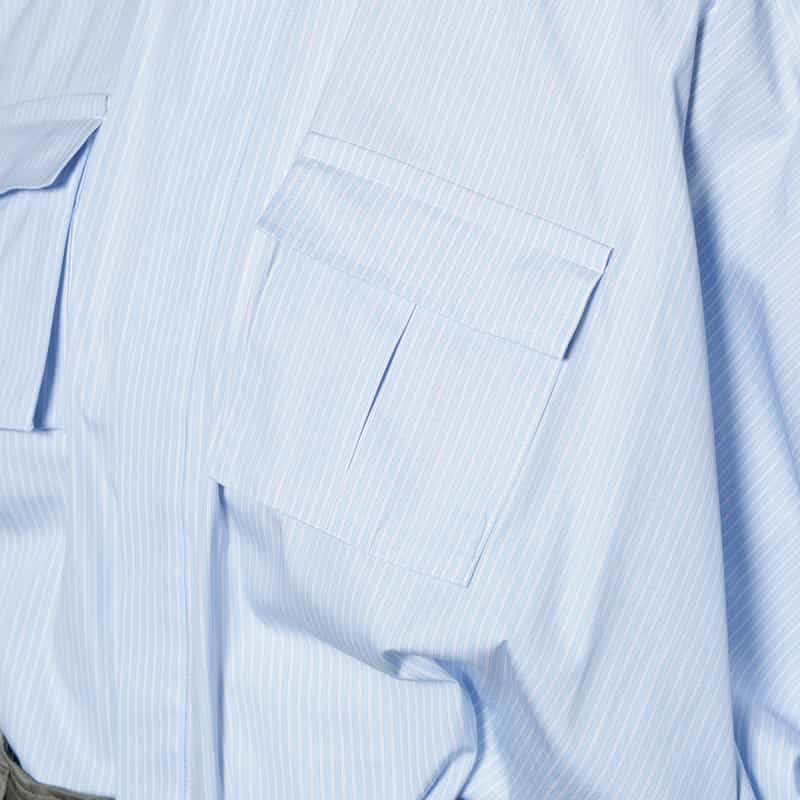 SACAI コンビネーション ミニドレス LIGHT BLUE