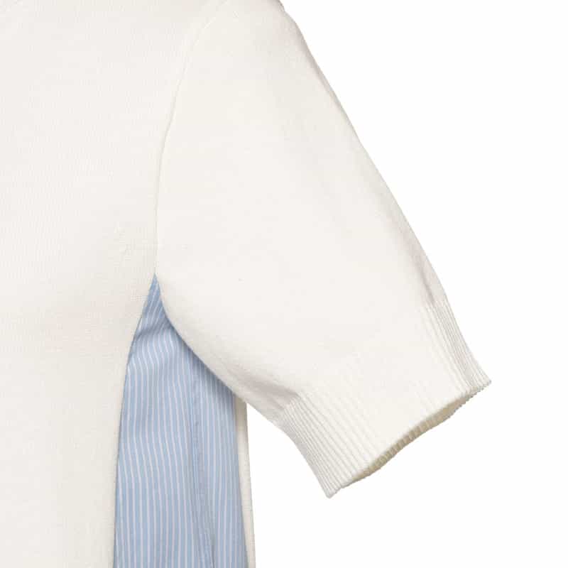 SACAI コンビネーション ニットドレス WHITE