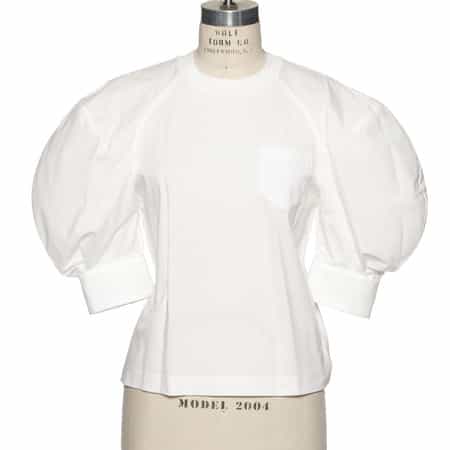 コンビネーション パフスリーブ カットソー（2235444）｜SACAI