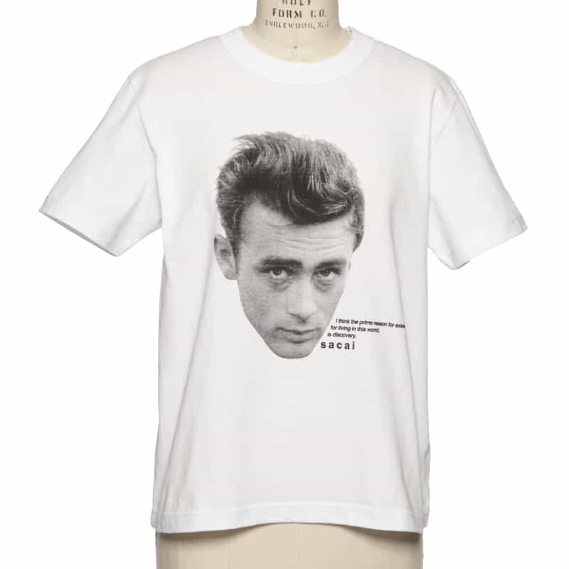 SACAI JAMES DEAN フェイスプリントTシャツ（サイズ0-1） WHITE