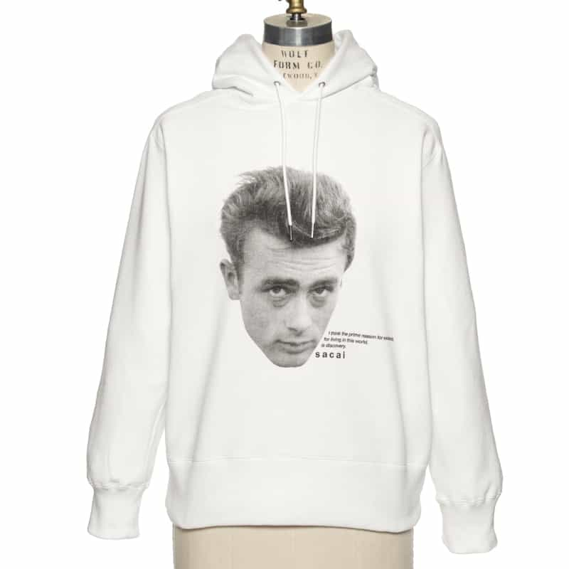 SACAI JAMES DEAN フェイスプリントフーディ（サイズ0-1） WHITE