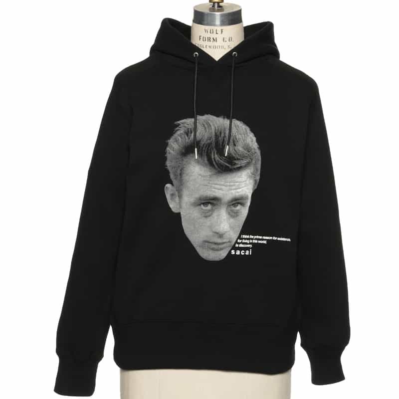 SACAI SACAI<サカイ> JAMES DEAN フェイスプリントフーディ(サイズ0-1) BLACK